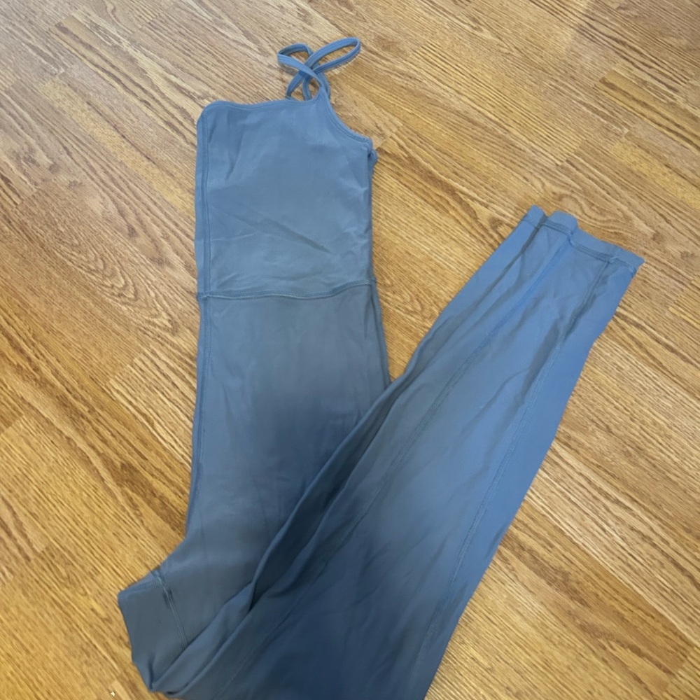 Wilfred Steel Blue Halter Jumpsuit